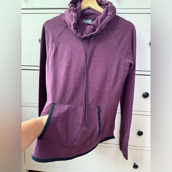 Athleta Women’s Sentry Terry Hoodie Women’s XS Purple Pullover Long Sleeve - Picture 9 of 15
